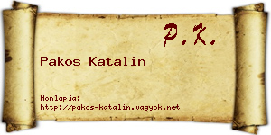 Pakos Katalin névjegykártya